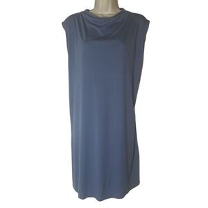 Eileen Fisher dusty blue sleeveless dress size M